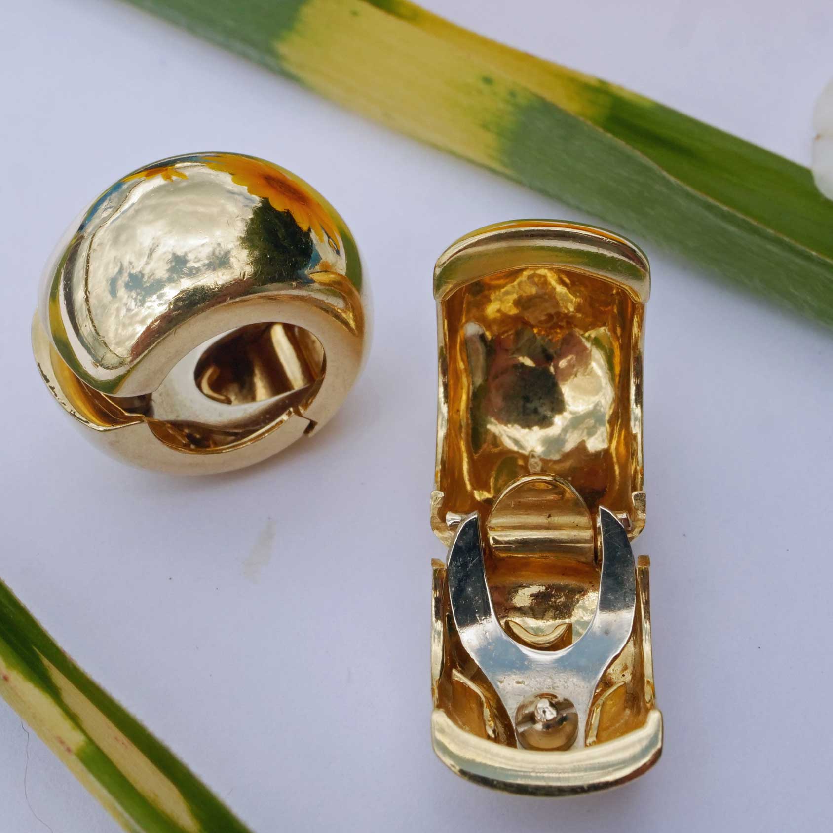 Hoop Earrings without Pin 750 Yellow Gold 13.2 Grams heavily polished ideal for Ear Piercing Refusers