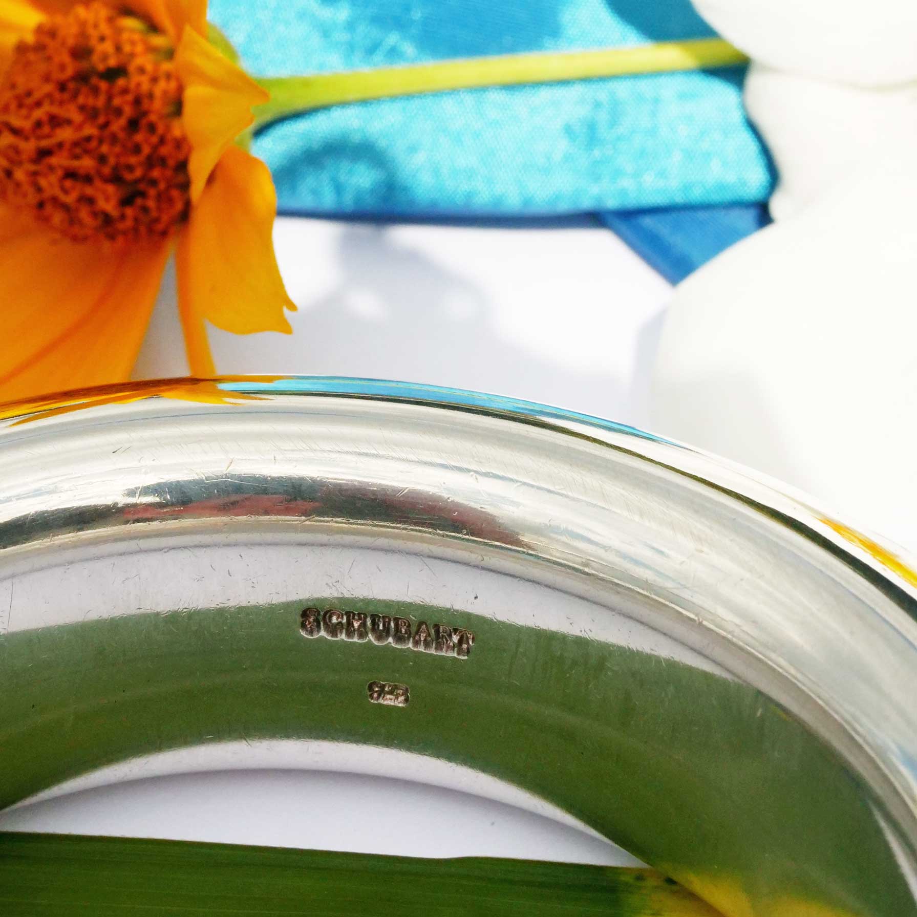 Original Schubart Bangle Düsseldorf 925 Silver 165 Grams polished Value approx. 2000.-Euro
