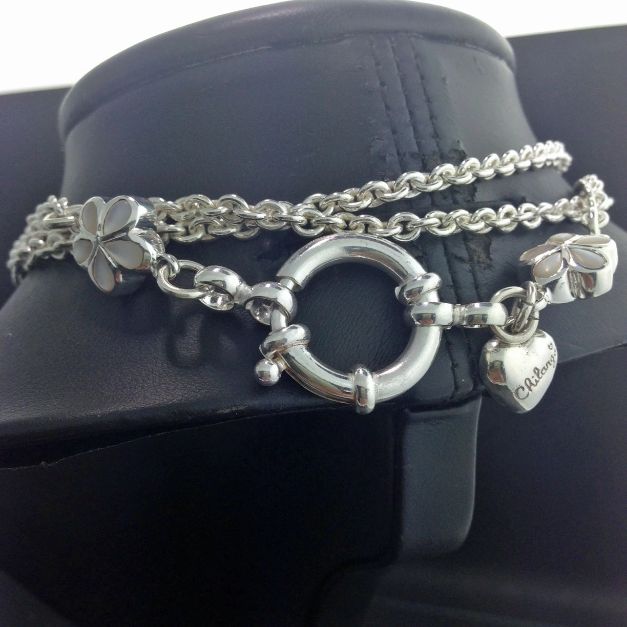Chilango Anhänger Margeritte Perlmutt 925/-Silber neu mit orig. Etui