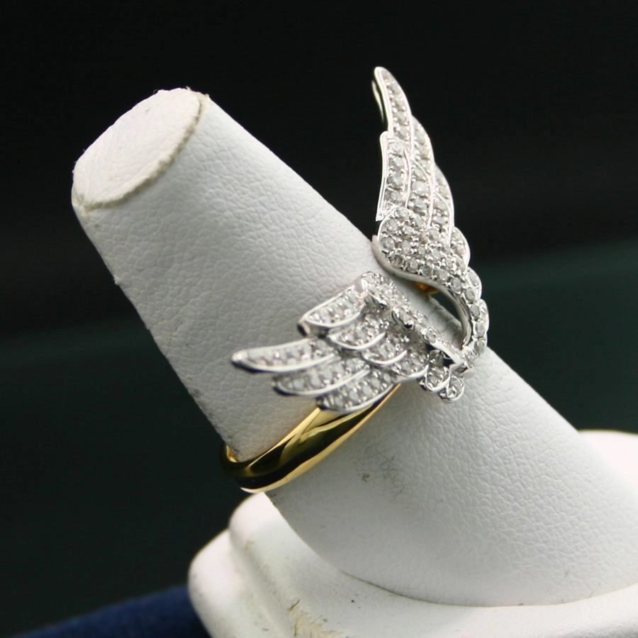 Give-me-wings-Ring-besetzt mit Brillanten-0.65 ct, 750er-Gelbgold/rhodiniert