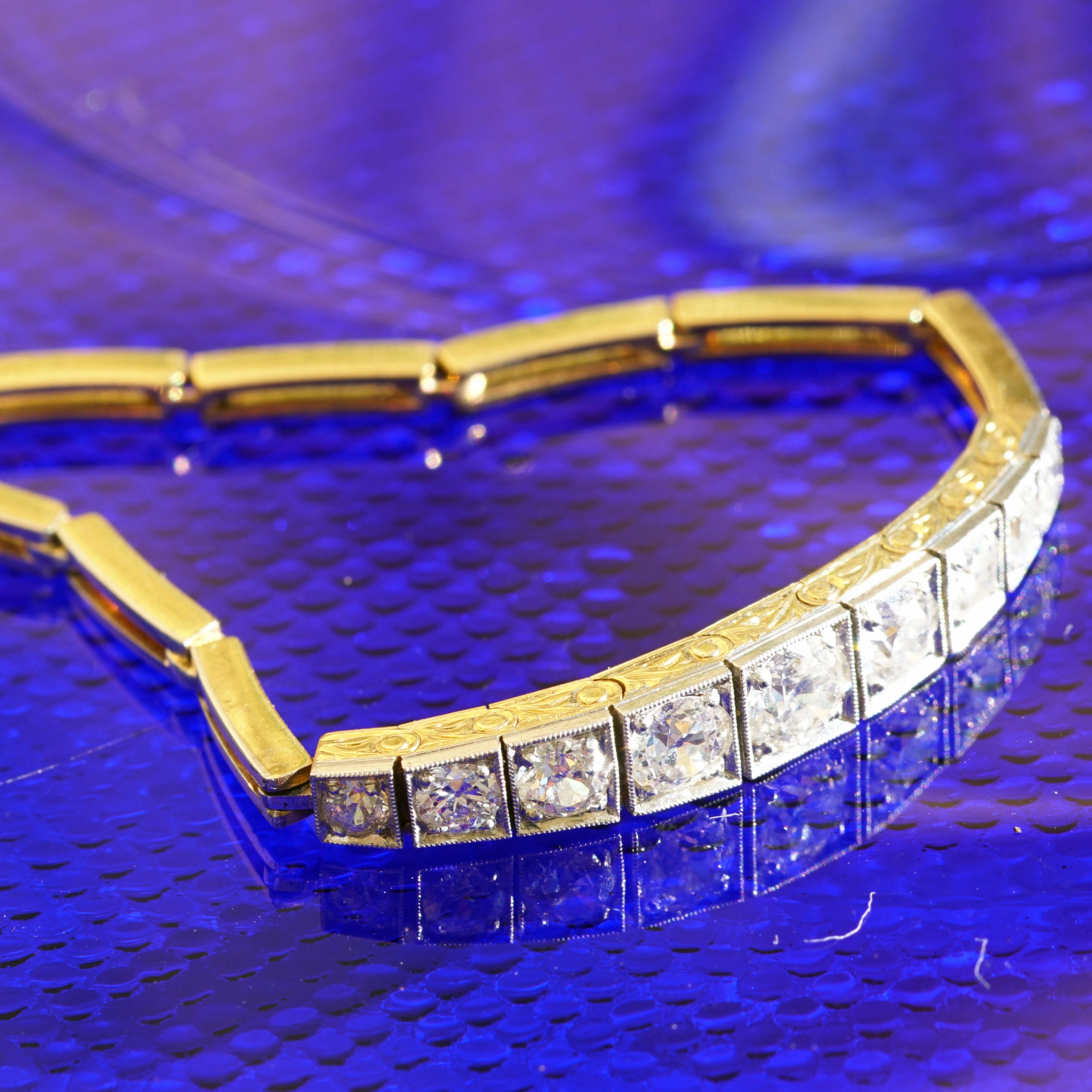 Brillant Armband Anfang 20 Jh. Platin Gold Art Deko phantastische Brillanten