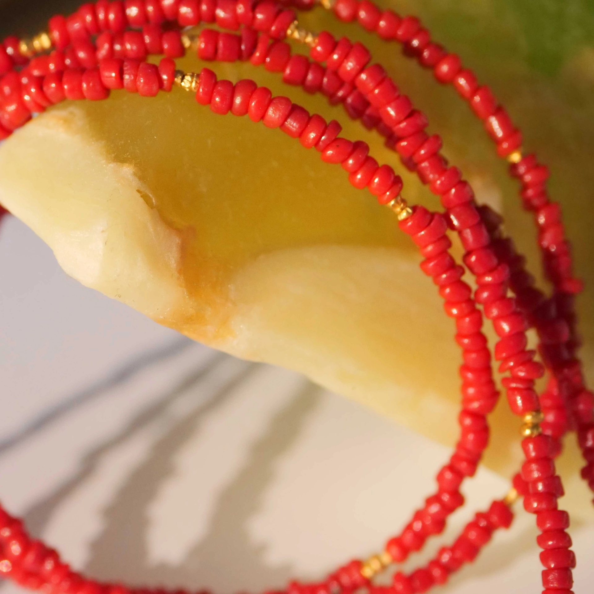 Delightful Necklace with Coral and 900 Finegold 57,5 cm 