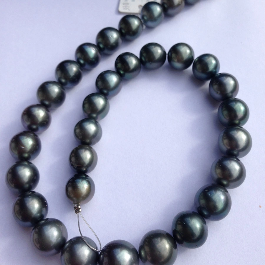 Tahiti-Zuchtperl-Strang-13,9x12 mm-antrazit-dunkel