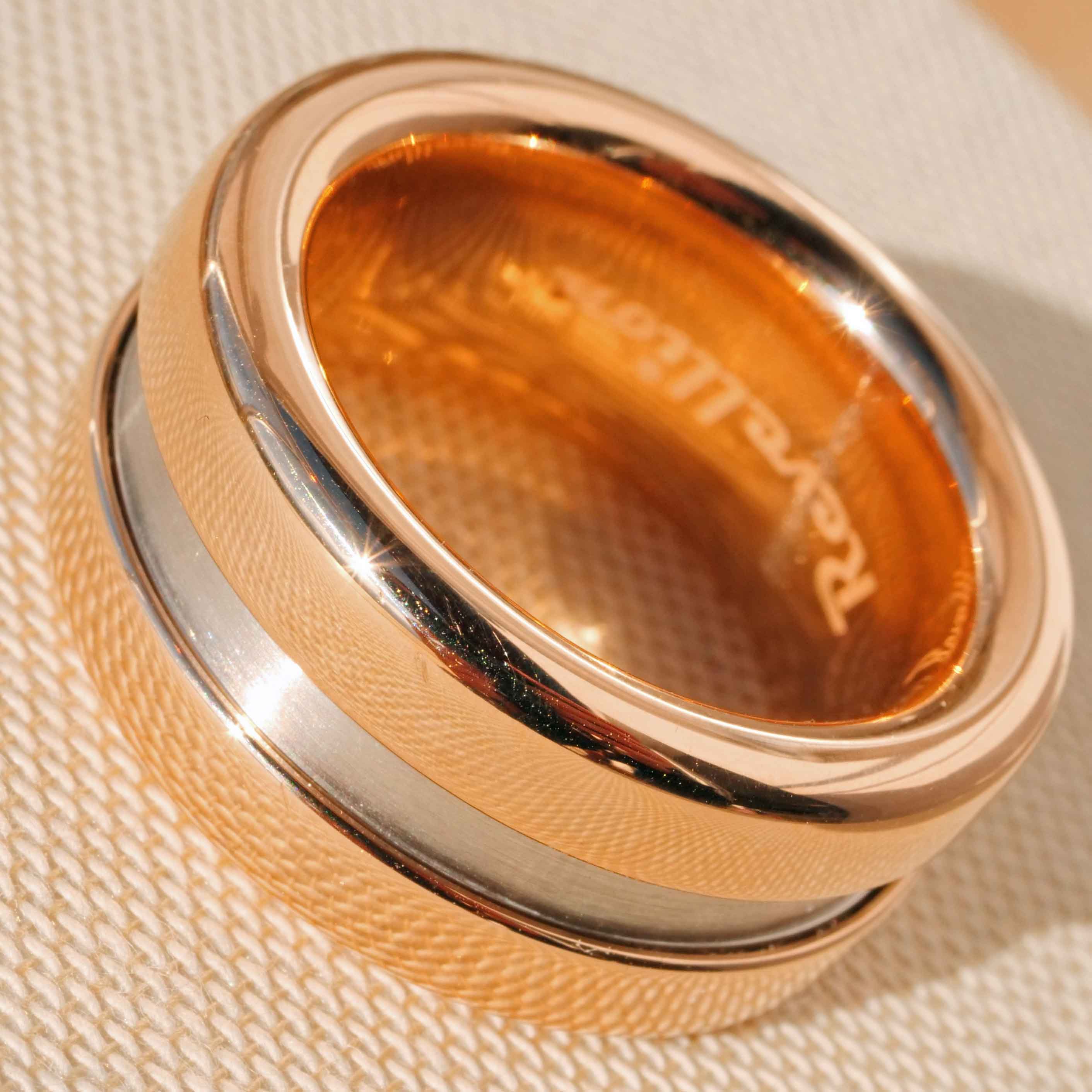 Cool Ring by Jörg Heinz Model Revellion in 750 Rosegold with Steel 0.68 ct