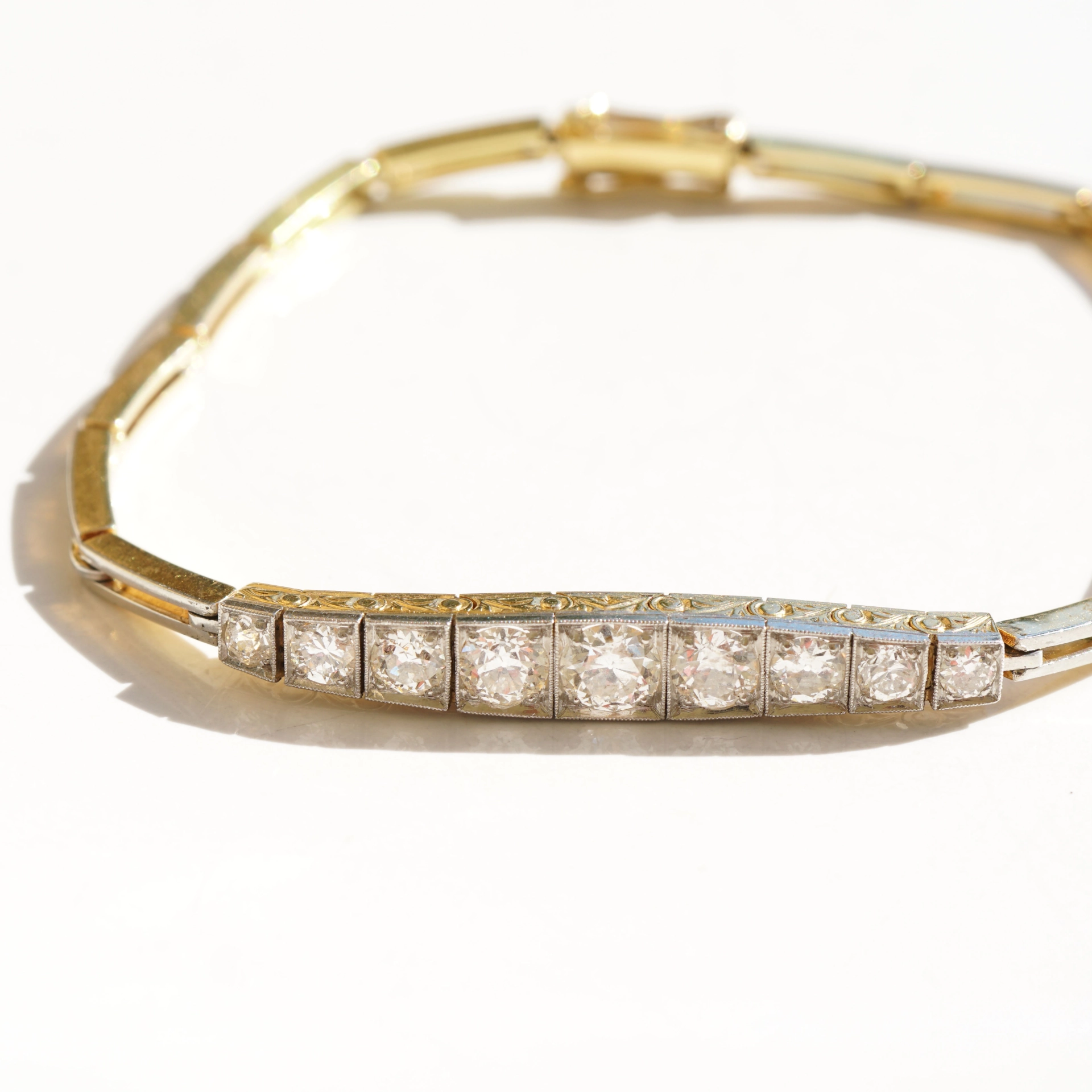 Brillant Armband Anfang 20 Jh. Platin Gold Art Deko phantastische Brillanten