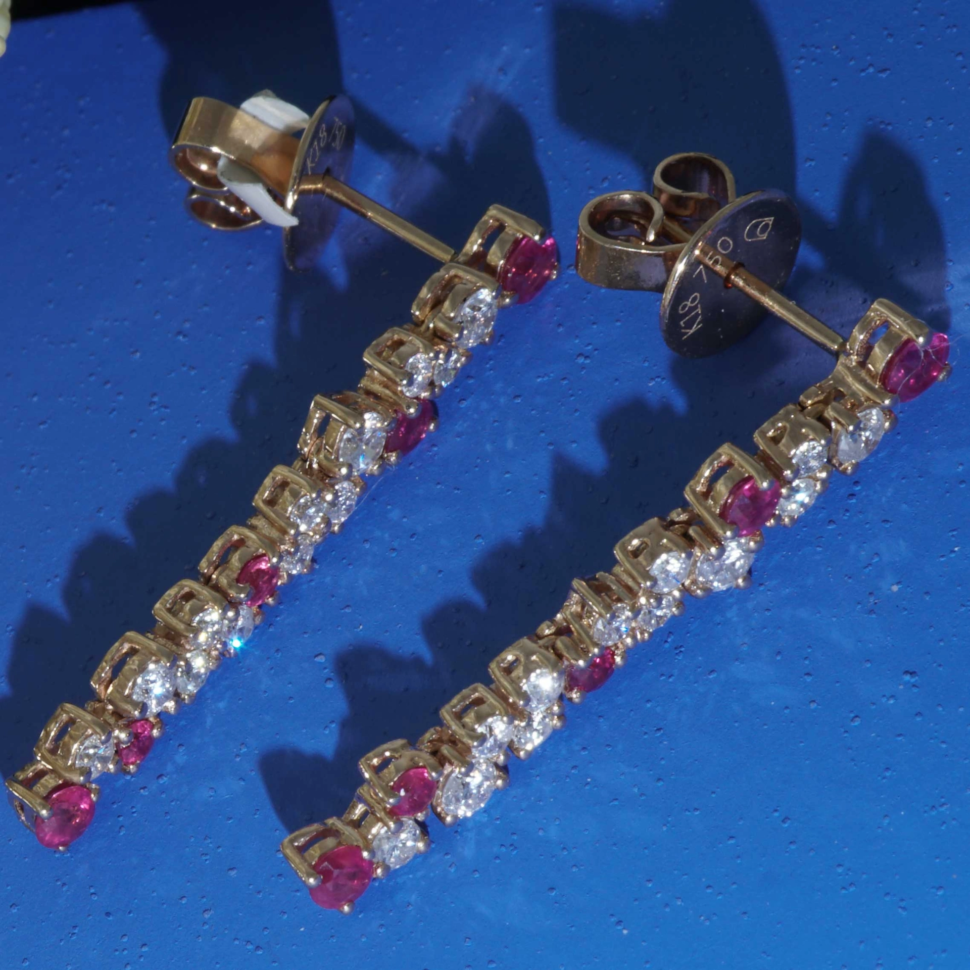 SON04237 Ruby Brilliant Earrings 18 kt Rose Gold...for a glorious Appearance