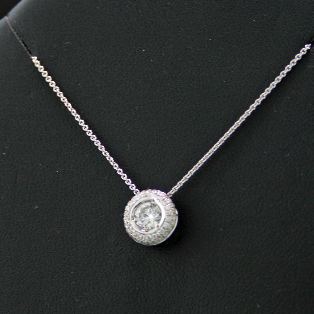 Brillant-Anhänger, 750/-WG/-Weißgold