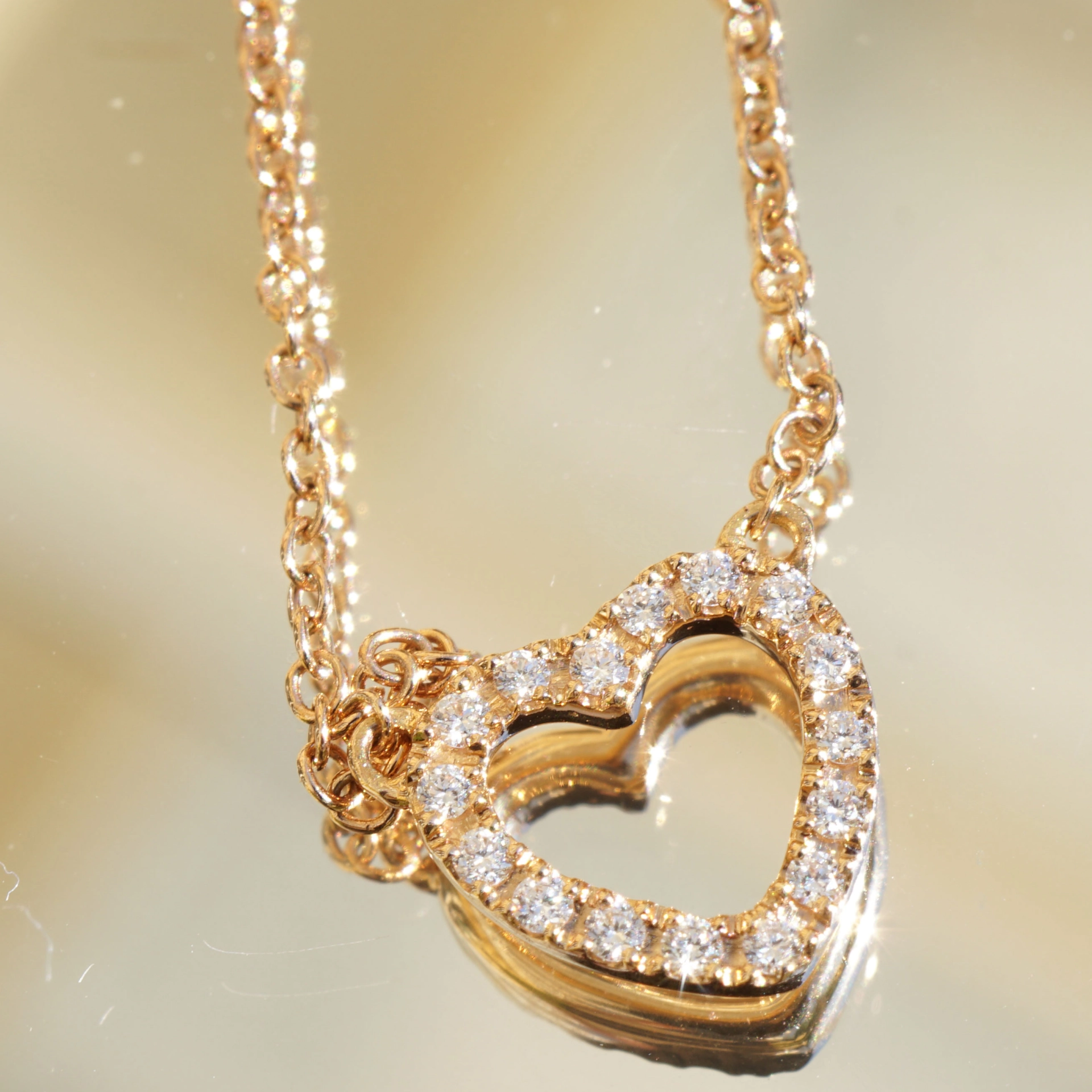 Brilliant Heart Necklace 750er Rose Gold