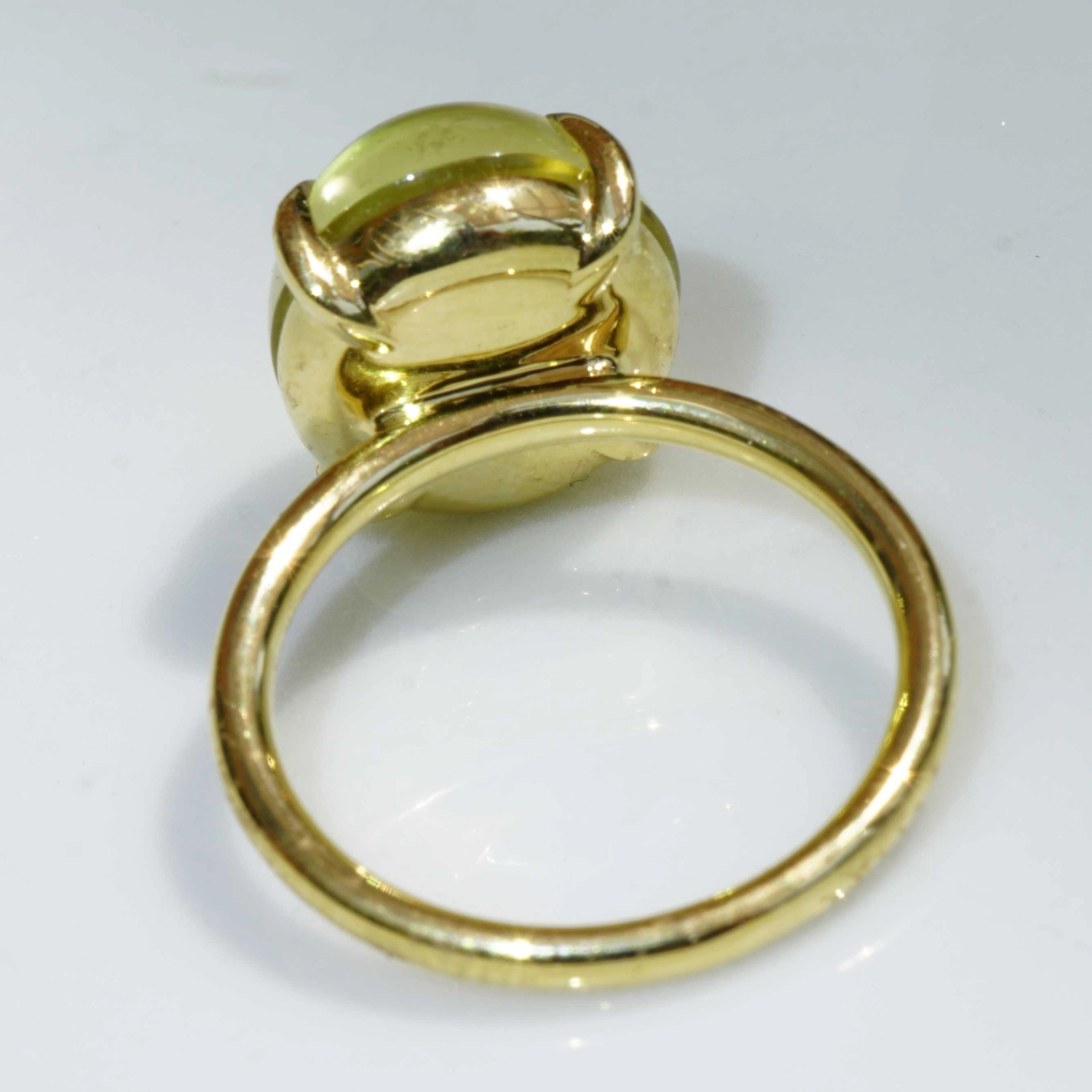 Lemon Quartz Ring 13x12 mm 18kt Yellow Gold...perfect Combination Ring