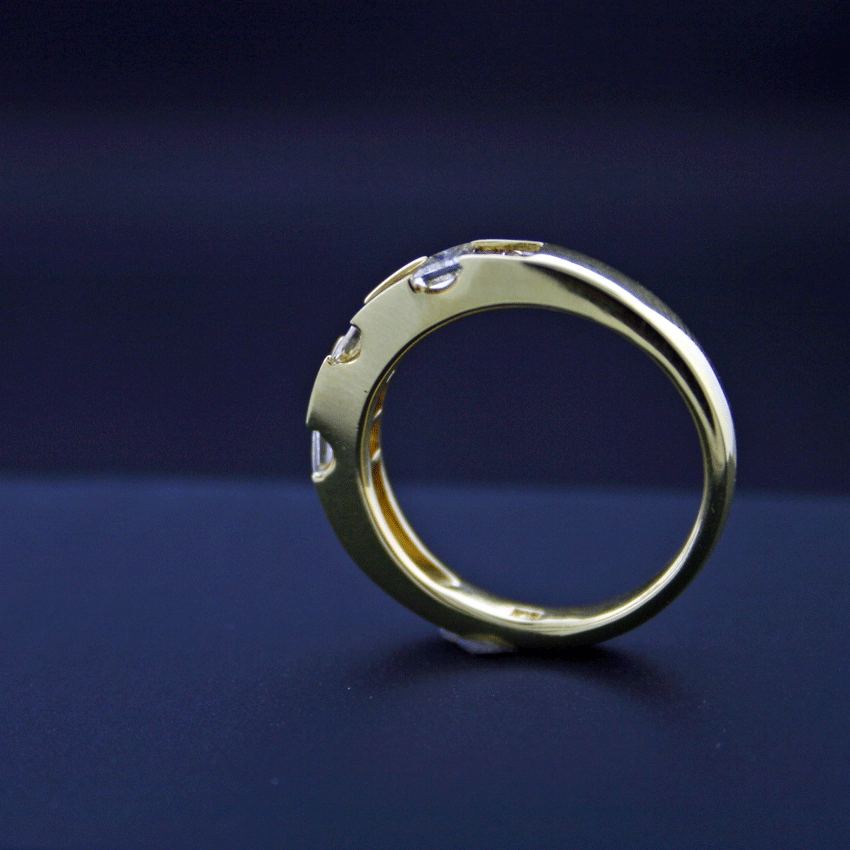 Diamant-Ring, 750/-GG.