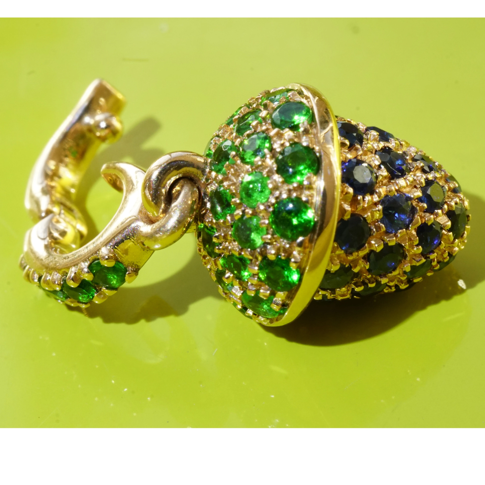 Tsavorithe Saphire Drop Pendant 18 kt Rosegold.......sooo cute