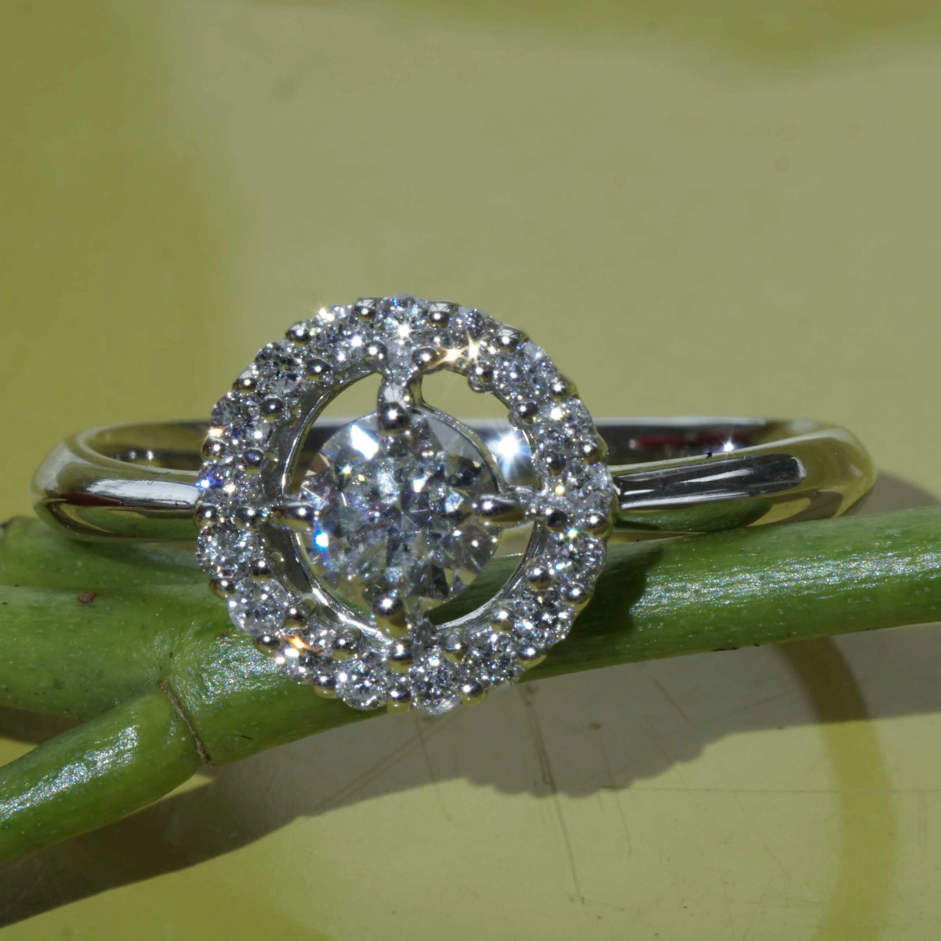 A third Carat Dream Ring...Brilliance and Grace...White Gold Jewelry