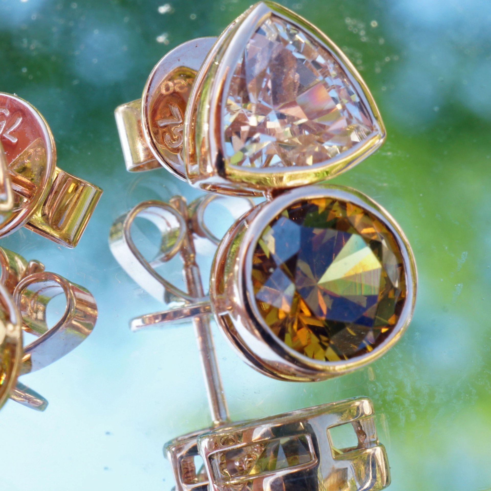 Madagascar meets Mali....here we combinated morganite and mali garnets, not often seen