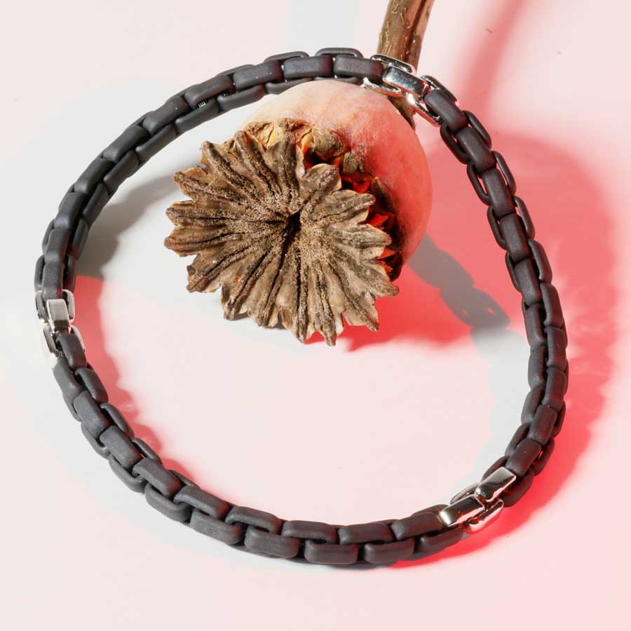 Unisex Bracelet Moove Titanium black matt 950 Platinum by Silhouette Schmuck Bentner