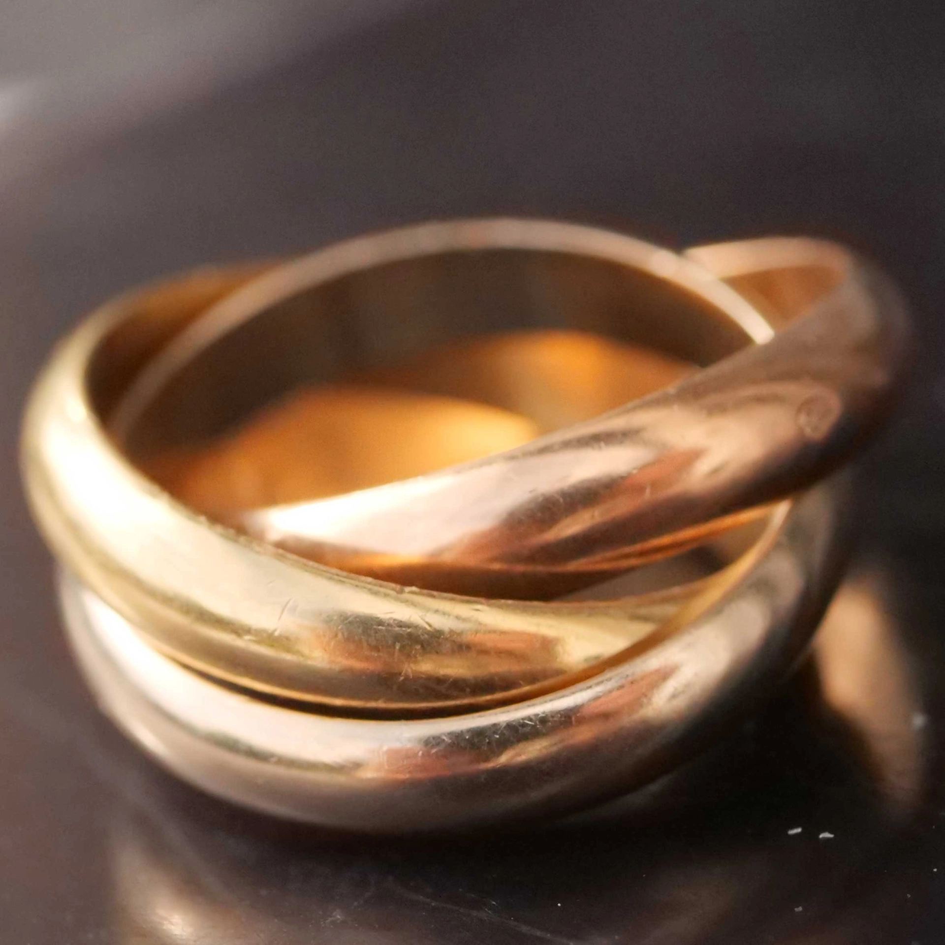 Original Cartier Ring Trinity in 750 White Gold Yellow Gold Rose Gold
