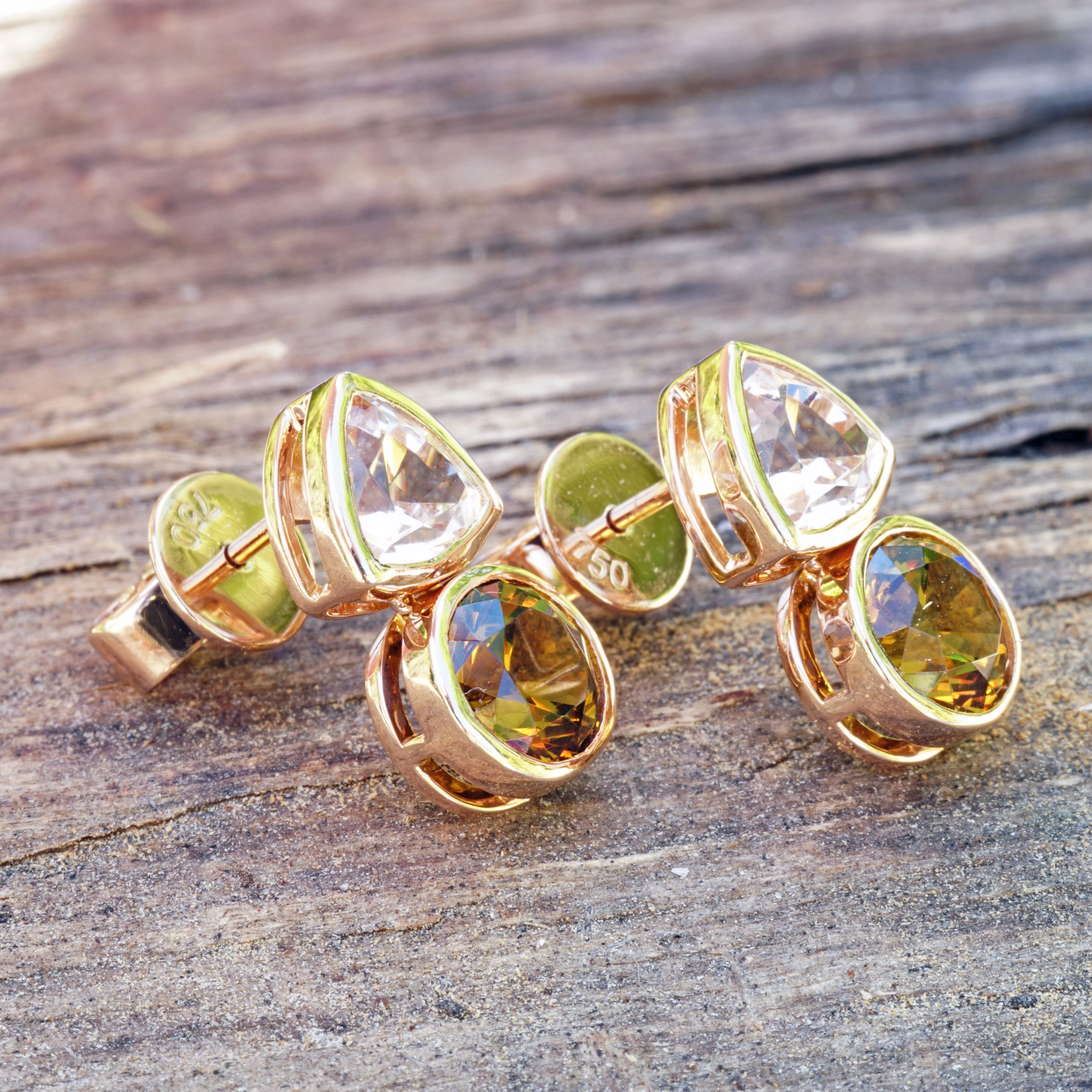 Madagascar meets Mali....here we combinated morganite and mali garnets, not often seen
