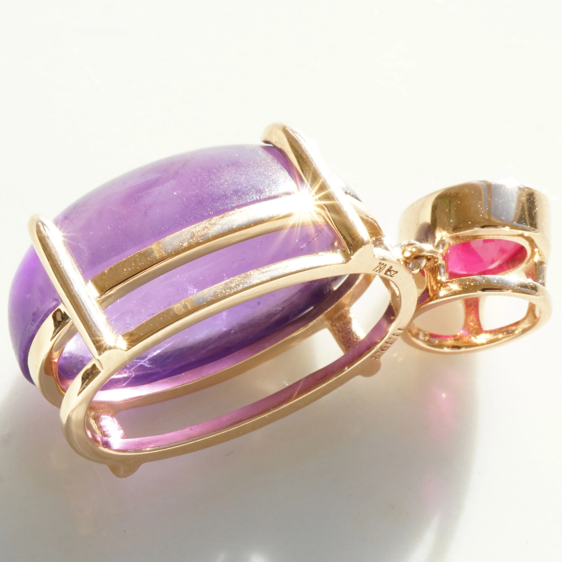 Ruby from Burma meets Amethyst from Brasil...soo beautyful