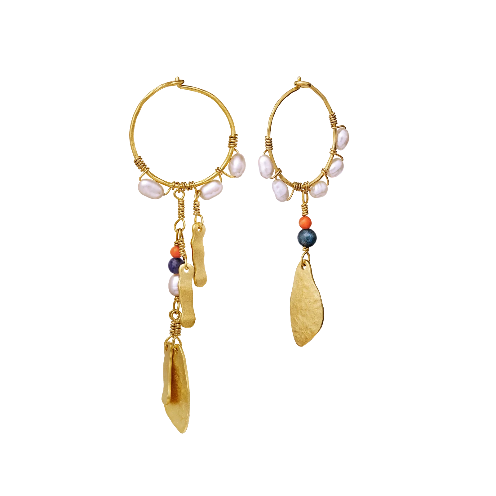 Earrings Lotta Design from Mannesten 925 Silver 18kt plated..a small piece of Art
