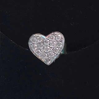 Brillant-Herzen-750er-Gelbgold-rhodiniert-0.16 ct Brillant