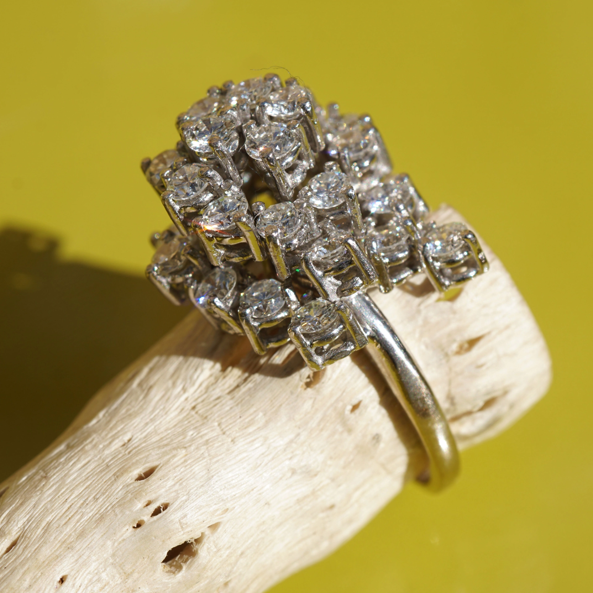 Brillant Ring 750er Weissgold 3.0 ct TW VVS-VS Meisterwerk in 3 D