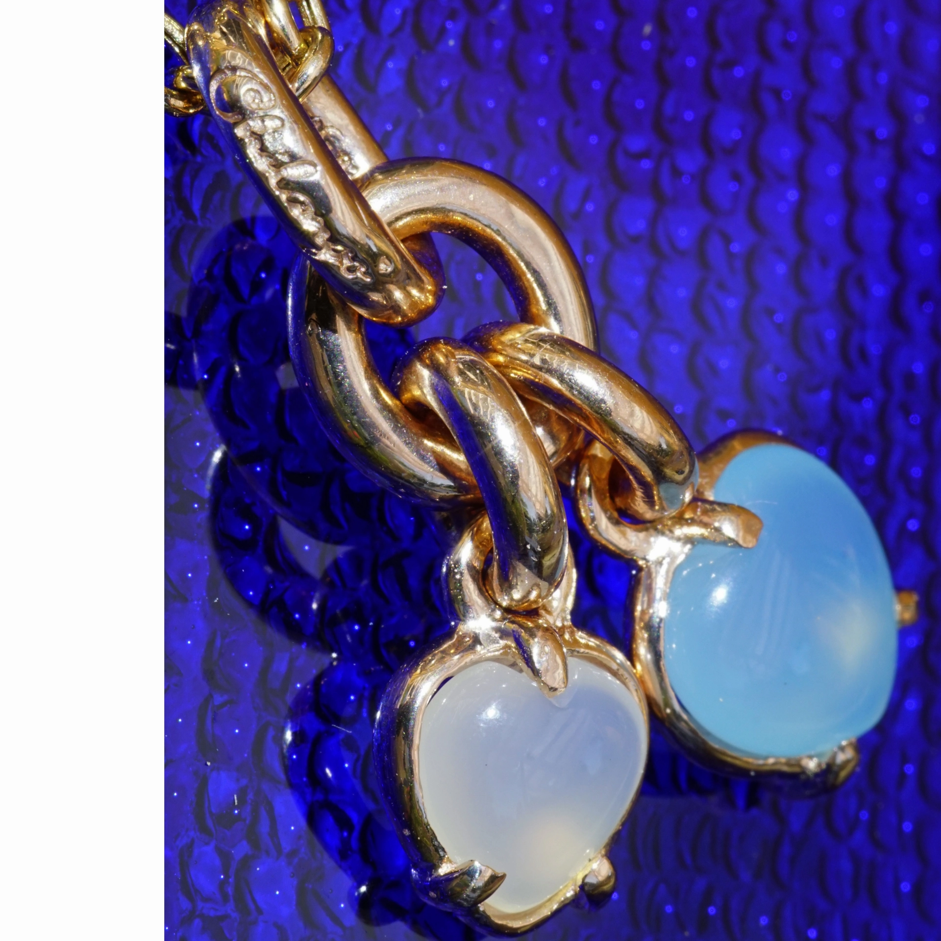 The best Silver Jewelery forever....Double Hearts with Calcedony