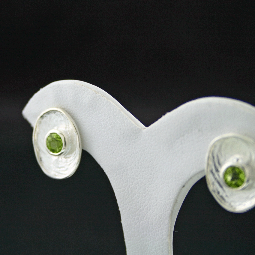 Silberschmiedearbeit, Peridot, 925/-Silber,