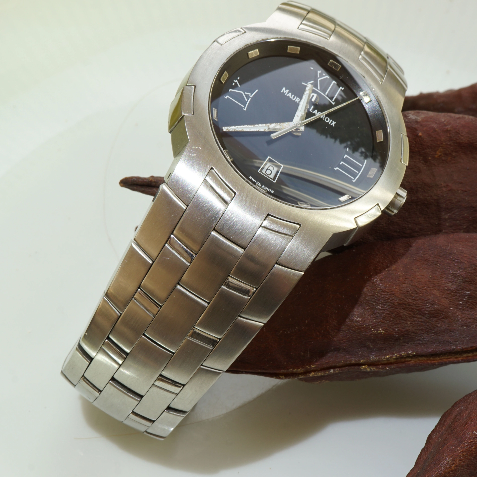 Maurice Lacroix Milstone Ref. MS 1017 great Swiss wristwatch steel for man