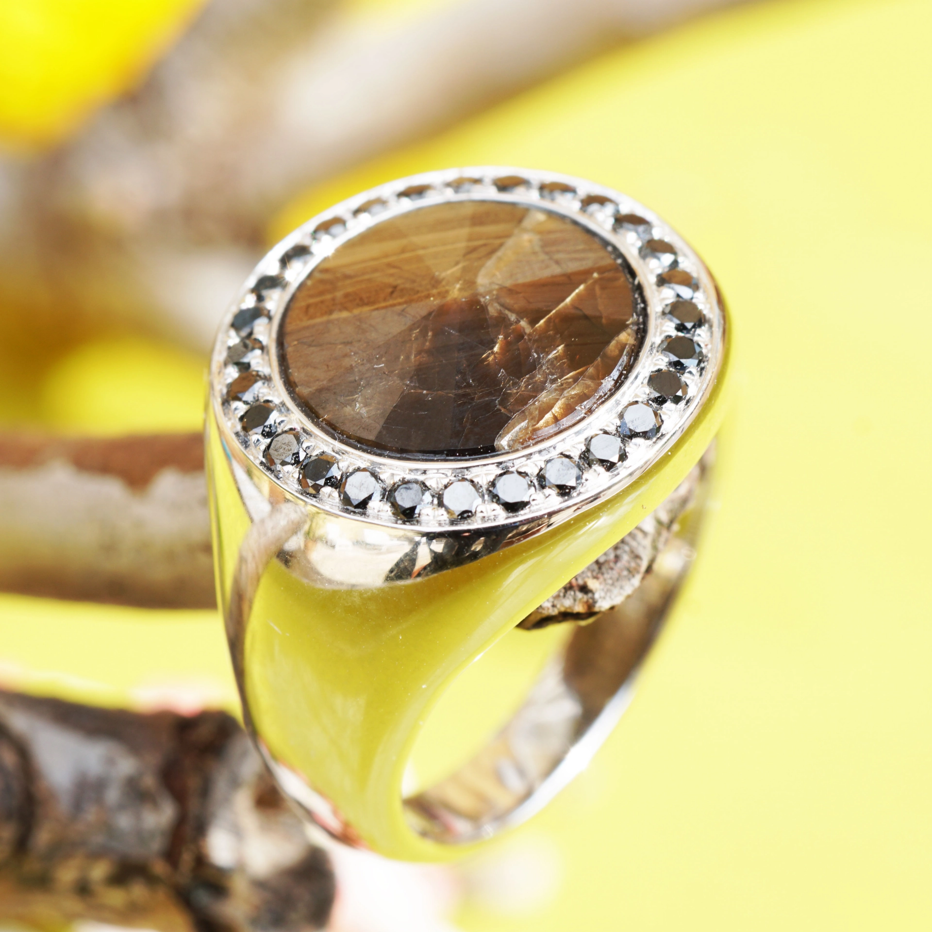 Saphir Diamant Ring 5.63 ct 0.42 ct AAA+ 750er Weissgold seltene Goldfarbe