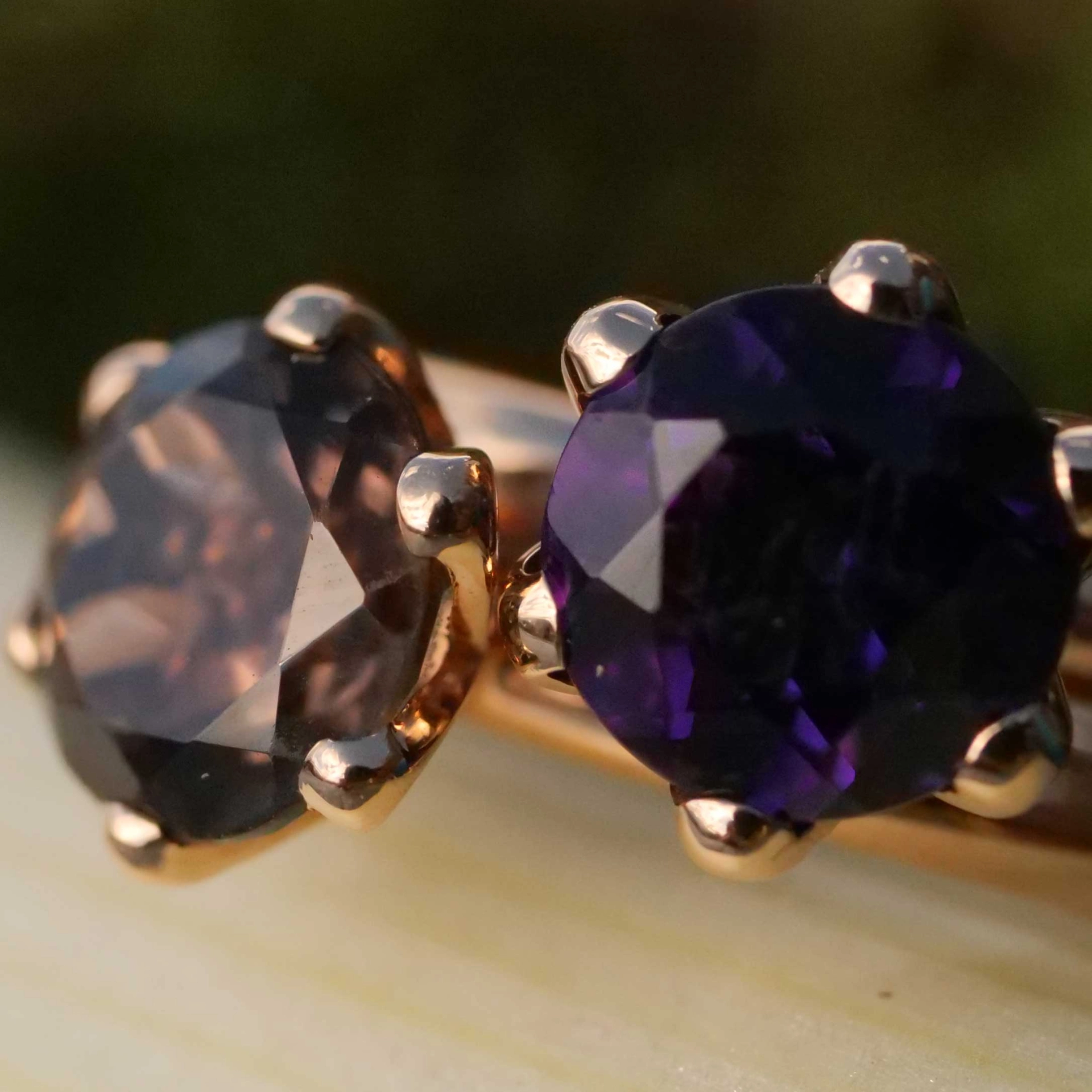 Bestseller Combination Ring made in Valenza...18 kt Rose Gold with Amethyst