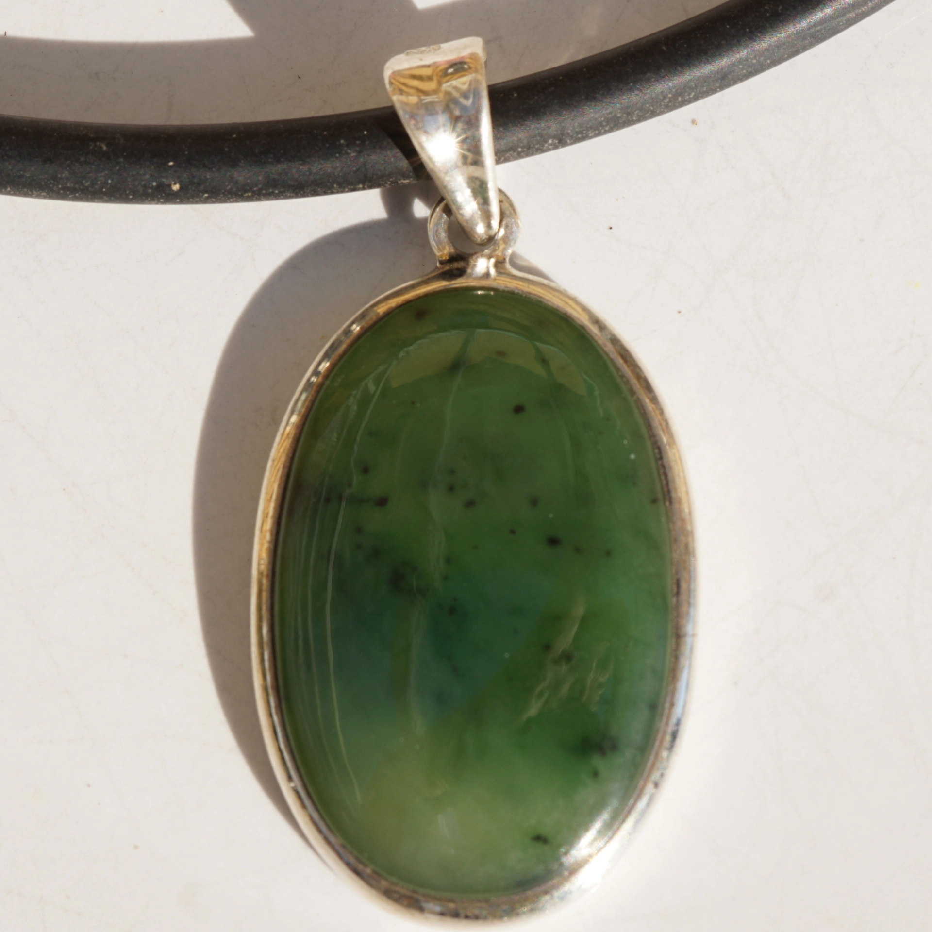 Jadeit Pendant 925 Silver...very elegant