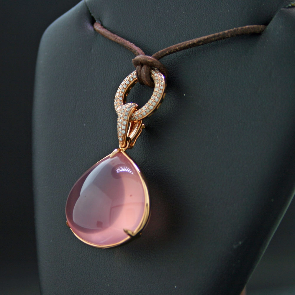 Brillant-Rosenquarz-750/-Rose´gold