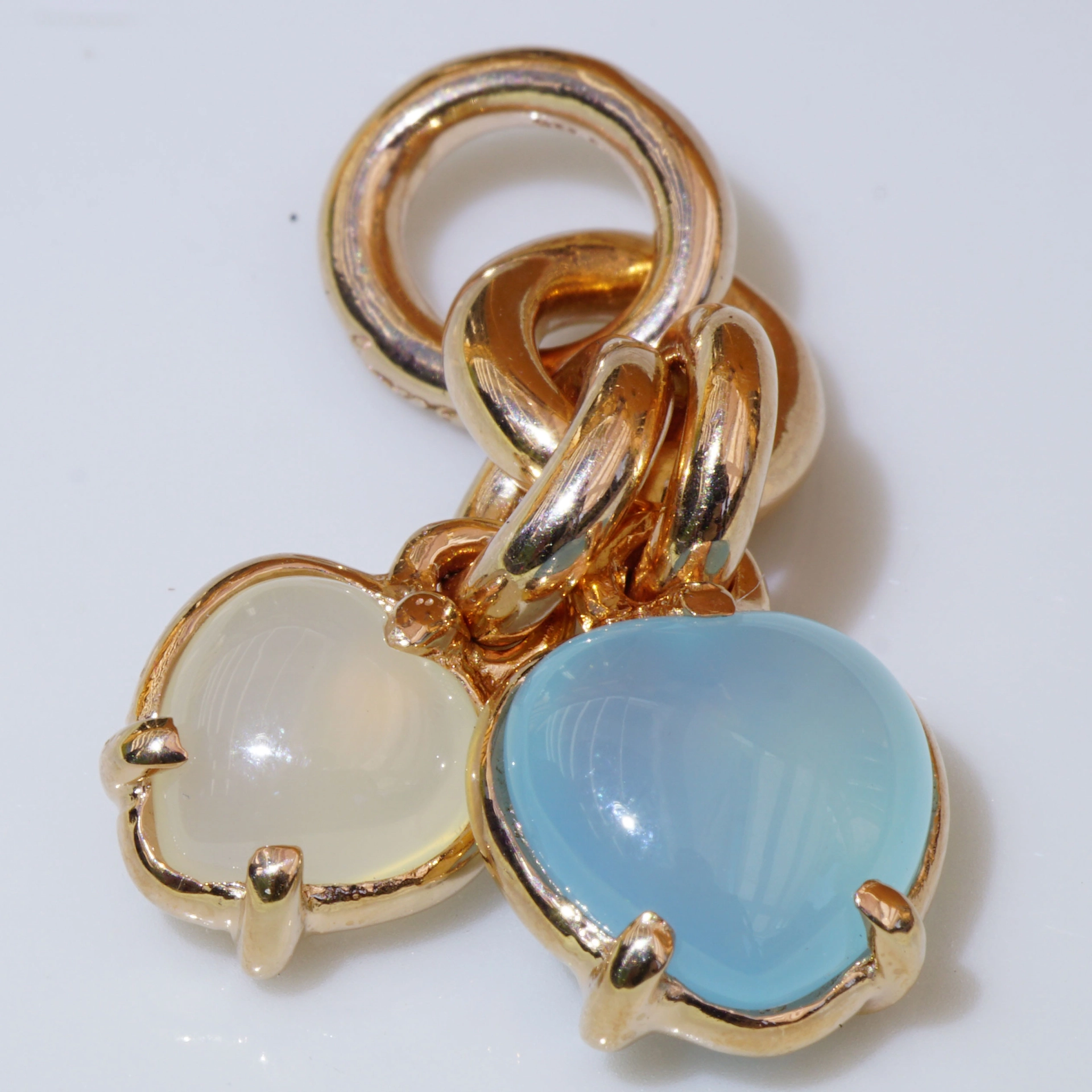 The best Silver Jewelery forever....Double Hearts with Calcedony