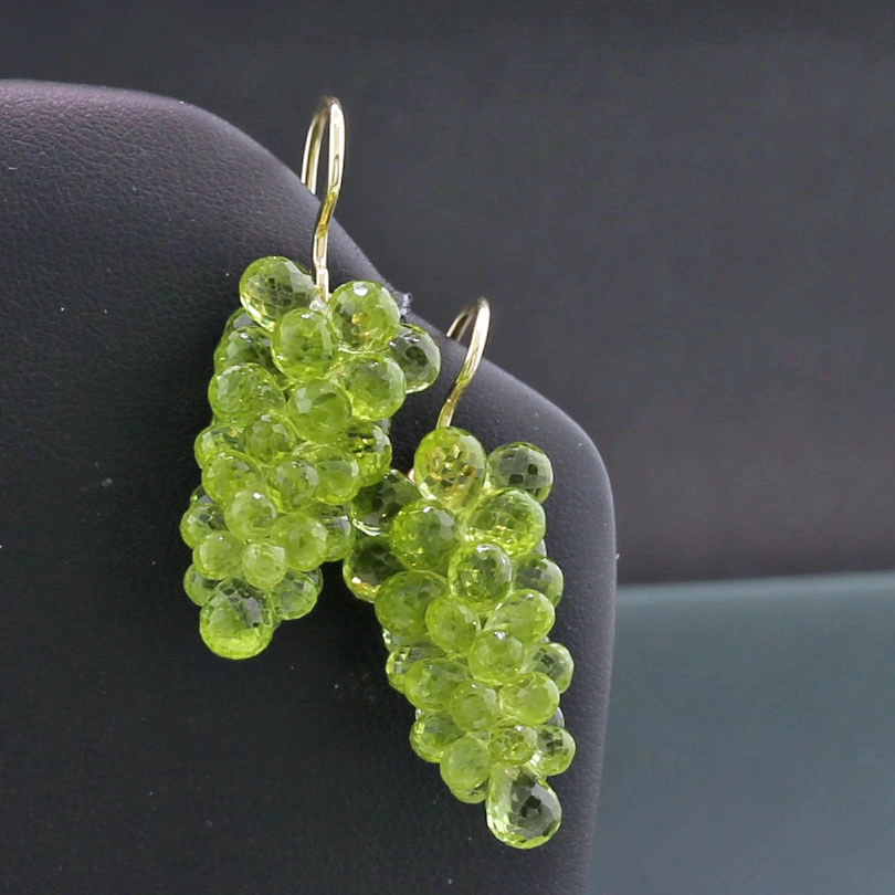 Peridot Ohrhänger 585er Gelbgold