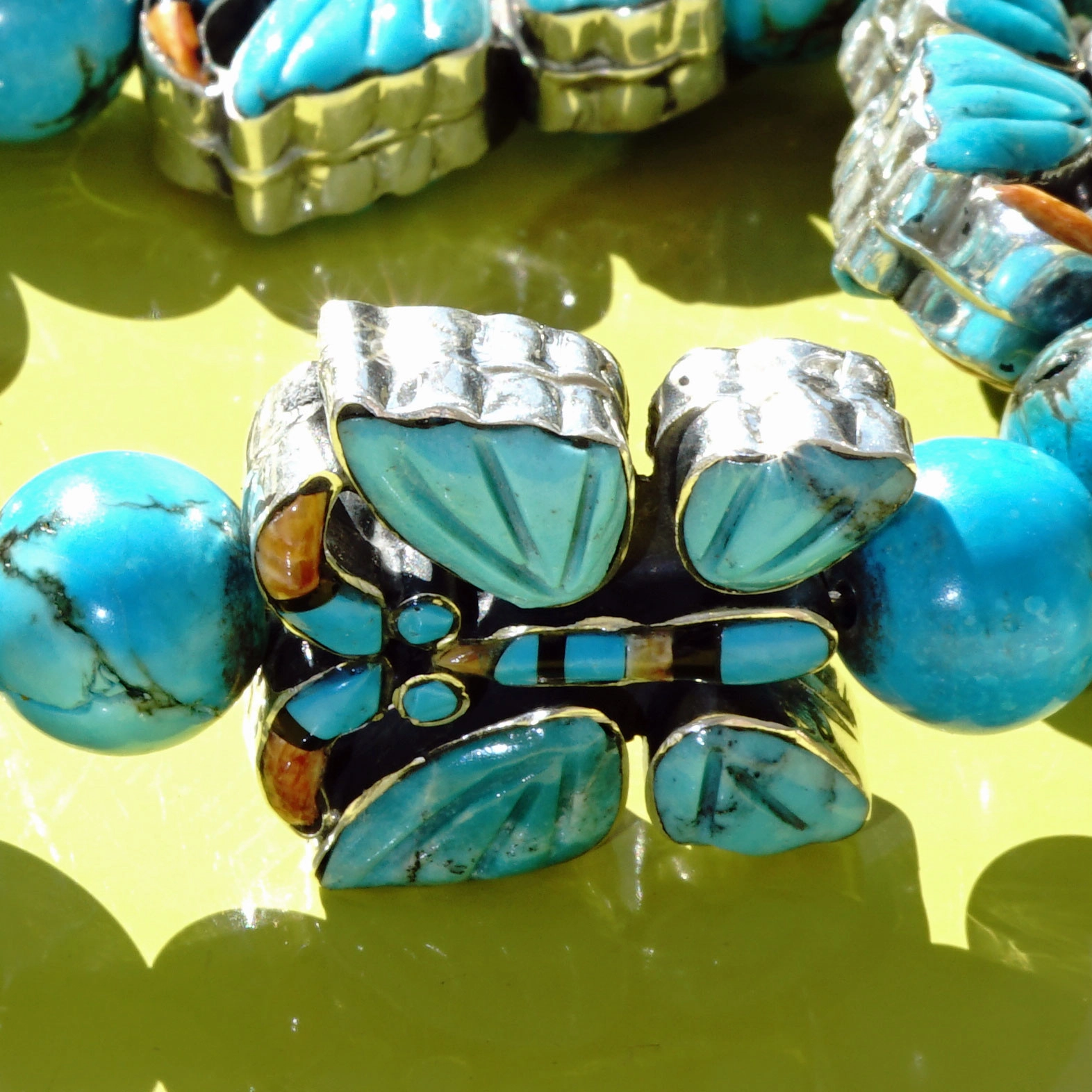 Chilango Bracelet..Papillion...Butterfly Mosaic with Turquise and Jasper...so cute