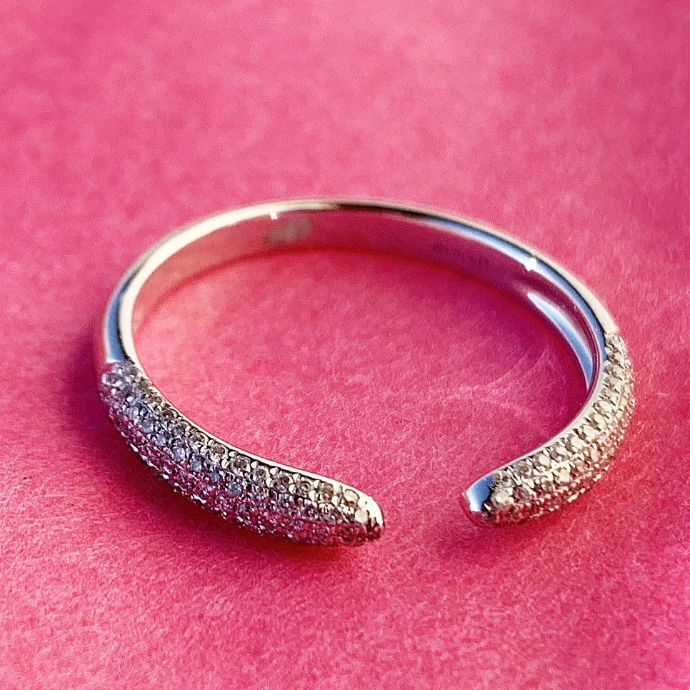 Brilliant Ring 18 kt White Gold 0.25 ct...ideal combining Ring