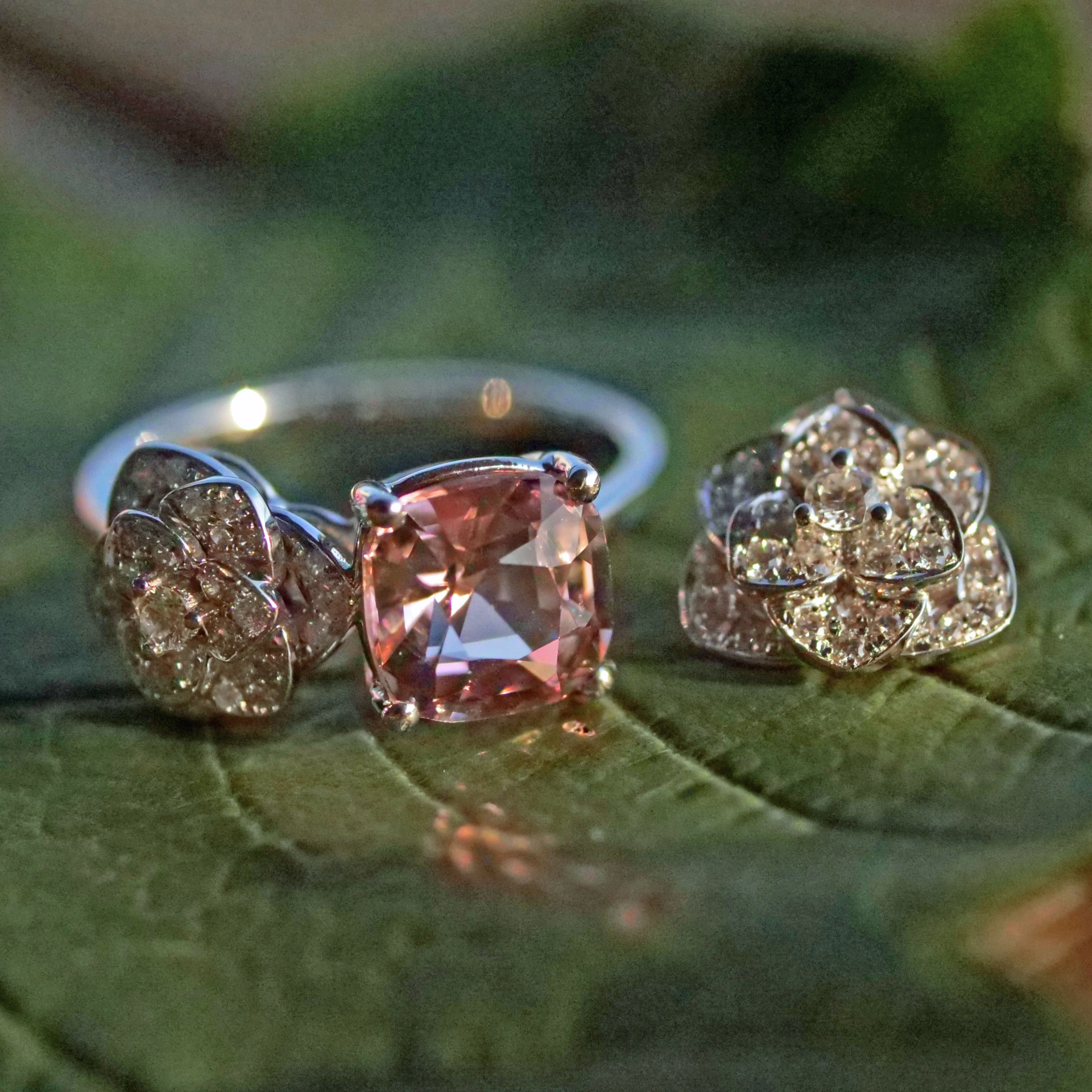 Tourmaline Diamond Pendant 18 Whitegold ...a new series.....Viva en Rose.....