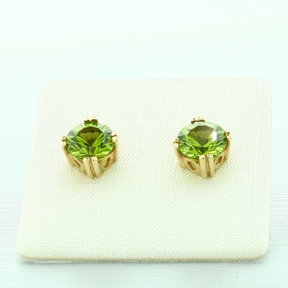 Peridot-Ohrstecker, 585er-Gold