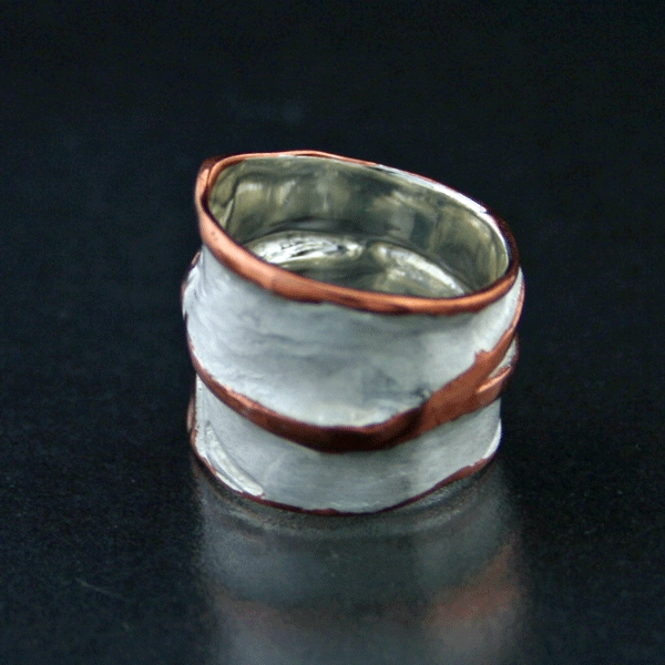 Avantgarde-Ring, 925/-Silber