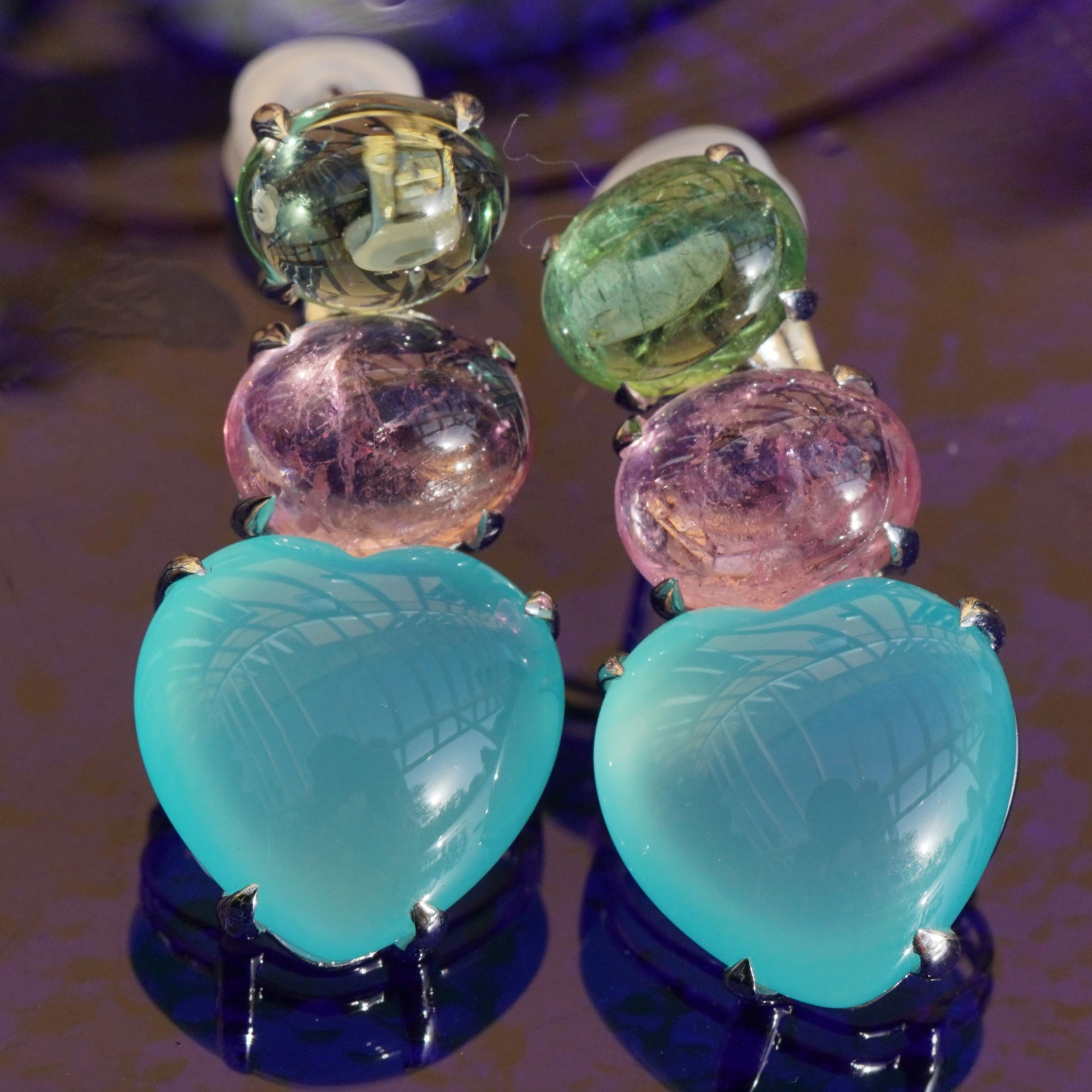 Ohrstecker Turmalin CANDY COLORS 35 ct TOP BRILLANZ KLAR Schmuckzicke