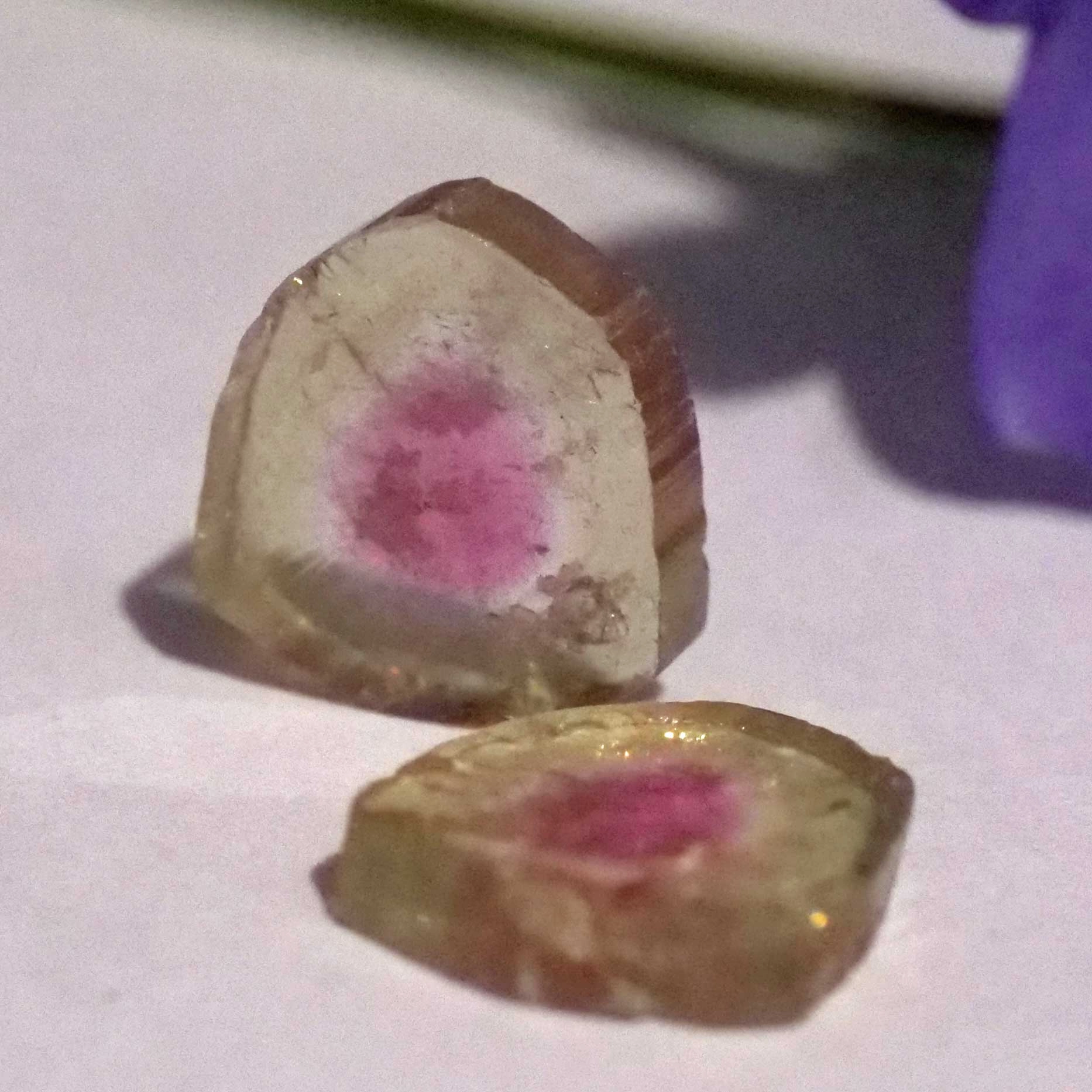 Watermelon Tourmaline slices from Afghanistan totally 3.25 ct AAA+