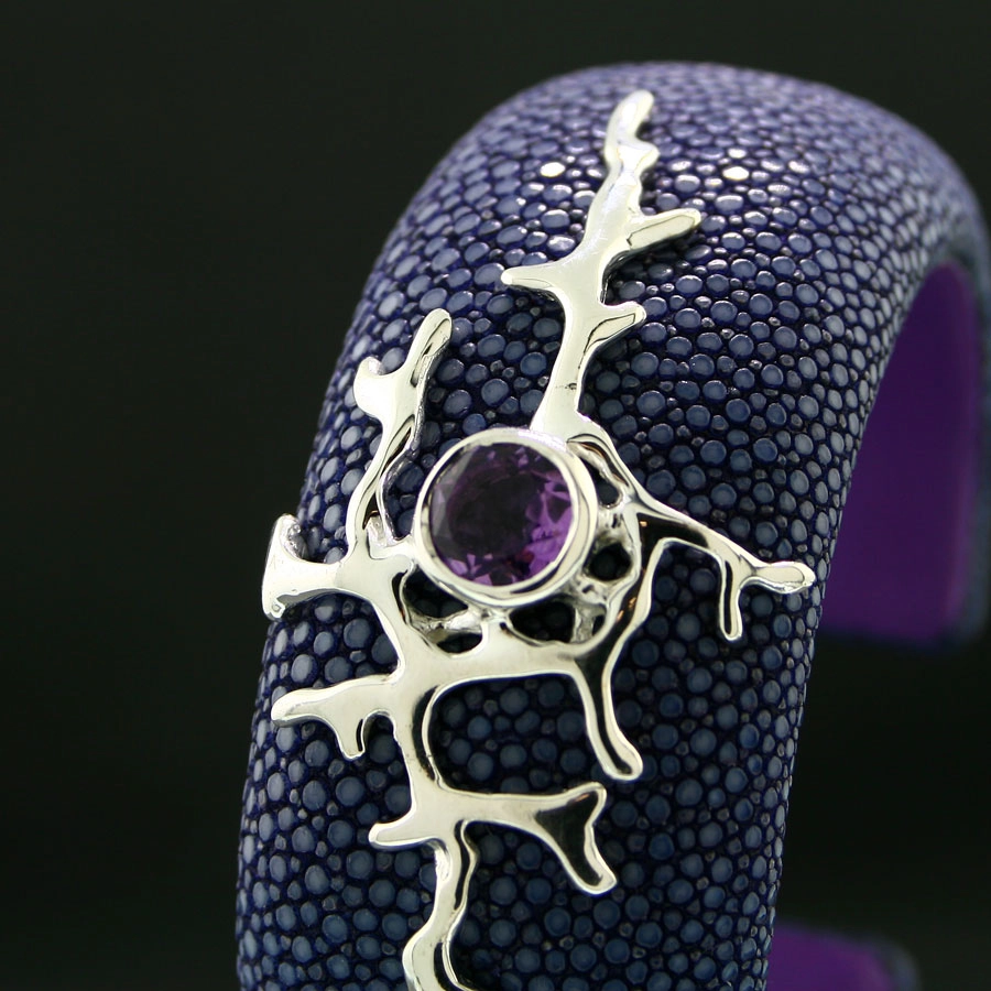 Amethyst-Armreif,925/-Silber