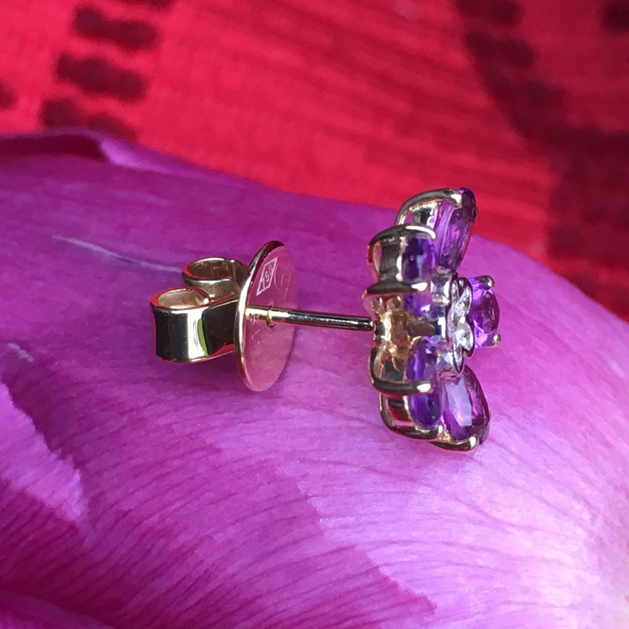 Amethyst-Brillant-Ohrstecker-750er-Gelbgold