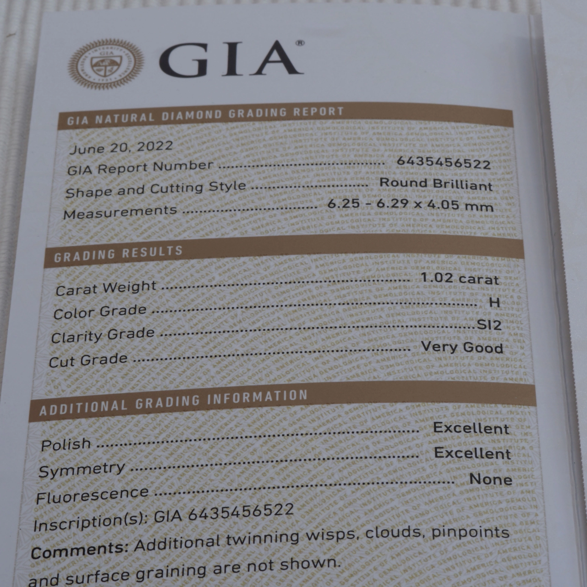 GIA certified full Cut Brilliant Earrings total 2.03 ct W / SI2 White Gold 18 kt