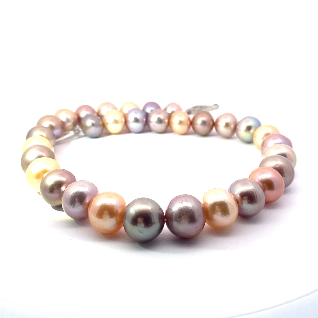 Opera Ming strand 8 to 14 mm in potato shapes 45 cm long Multi colors great chandelier AAAA Kopie