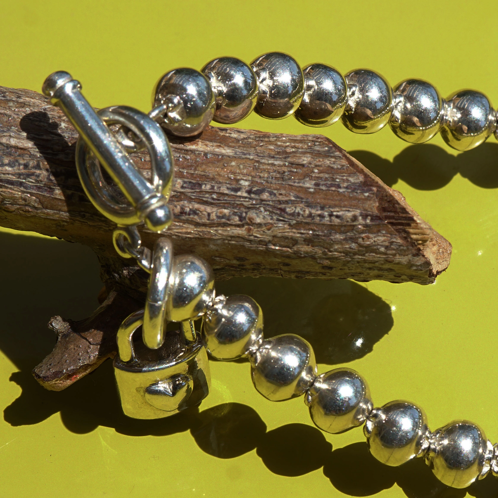 Original Chilango Armband Kugeldesign mit Zierschloss Anhänger 925er Silber tolles Design