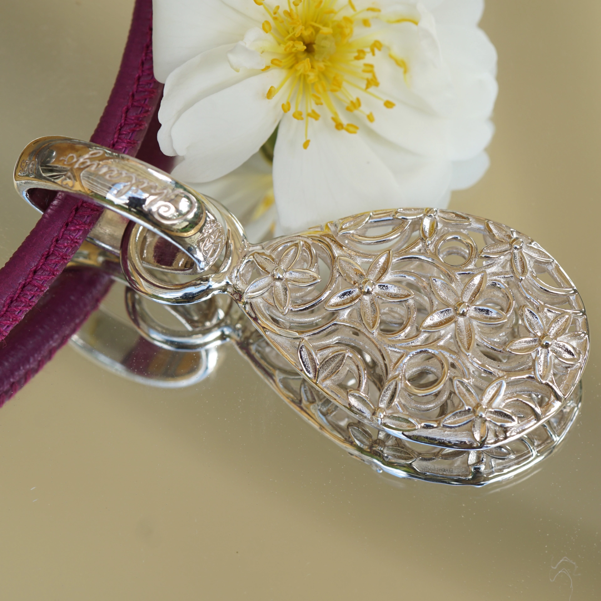Original Chilango Anhänger Lifetree Filligree 925er Silber 54 x 21 mm durchbrochen