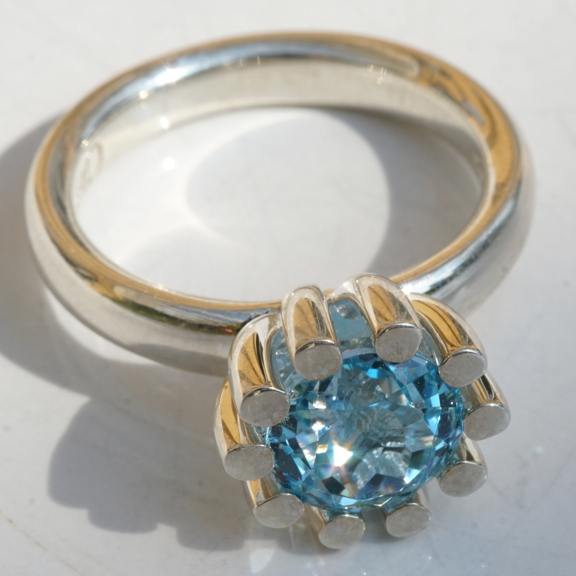 CHILANGO RING Grand Palais Blue Topaz  925er Silber neu mit orig. Etui massiv