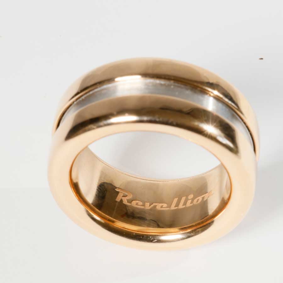 Cool Ring by Jörg Heinz Model Revellion in 750 Rosegold with Steel 0.68 ct