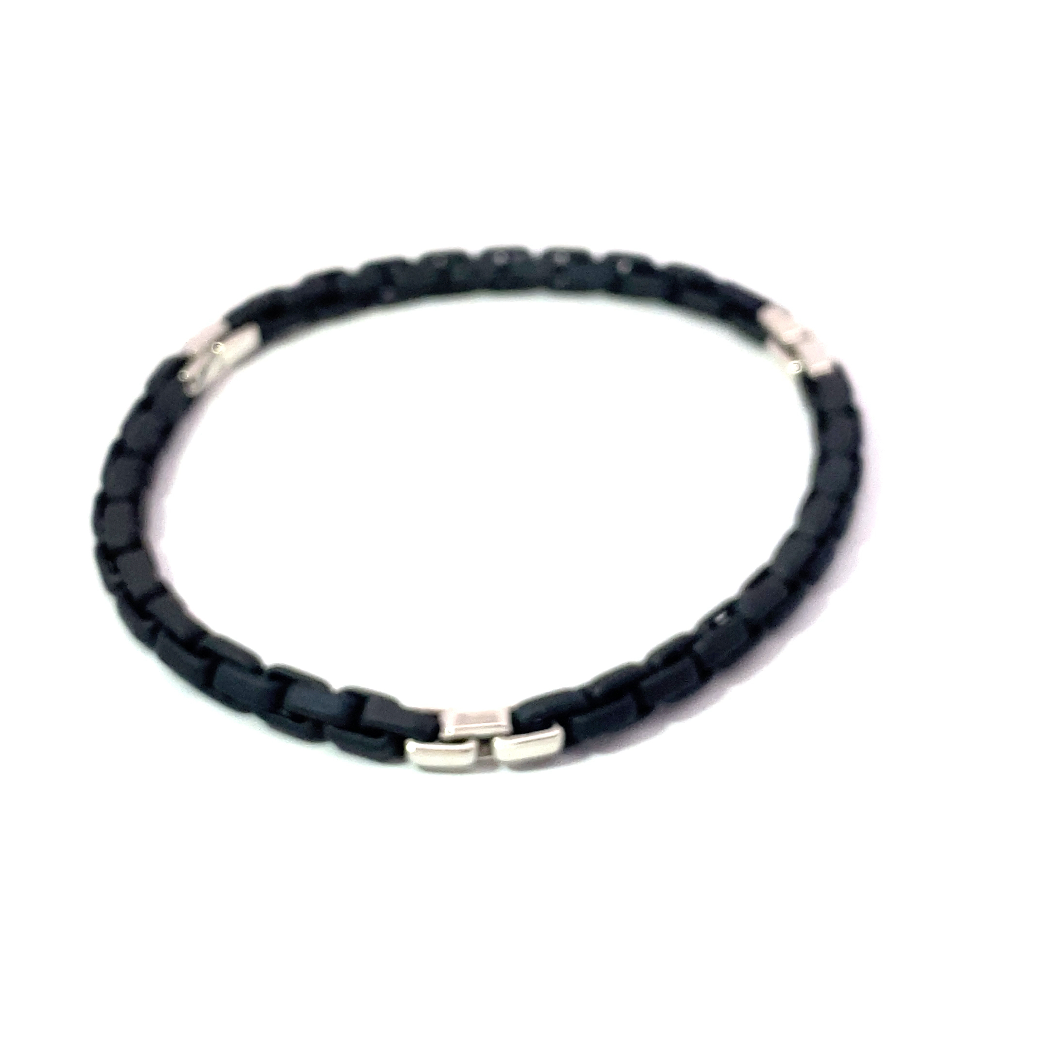Unisex Bracelet Moove Titanium black matt 950 Platinum by Silhouette Schmuck Bentner