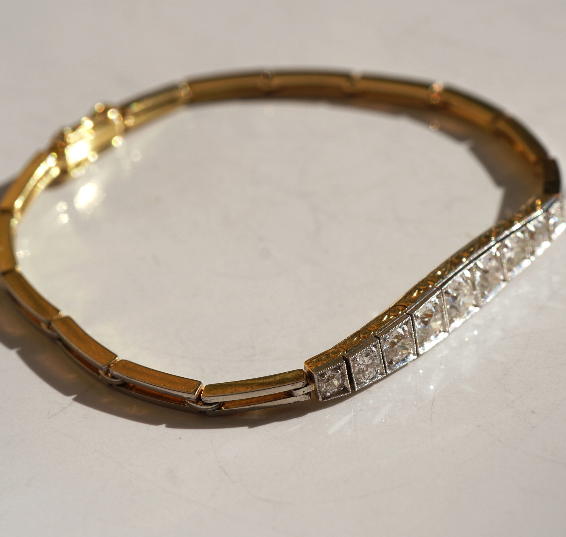 Brillant Armband Anfang 20 Jh. Platin Gold Art Deko phantastische Brillanten